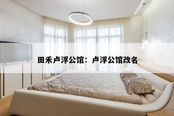 田禾卢浮公馆：卢浮公馆改名